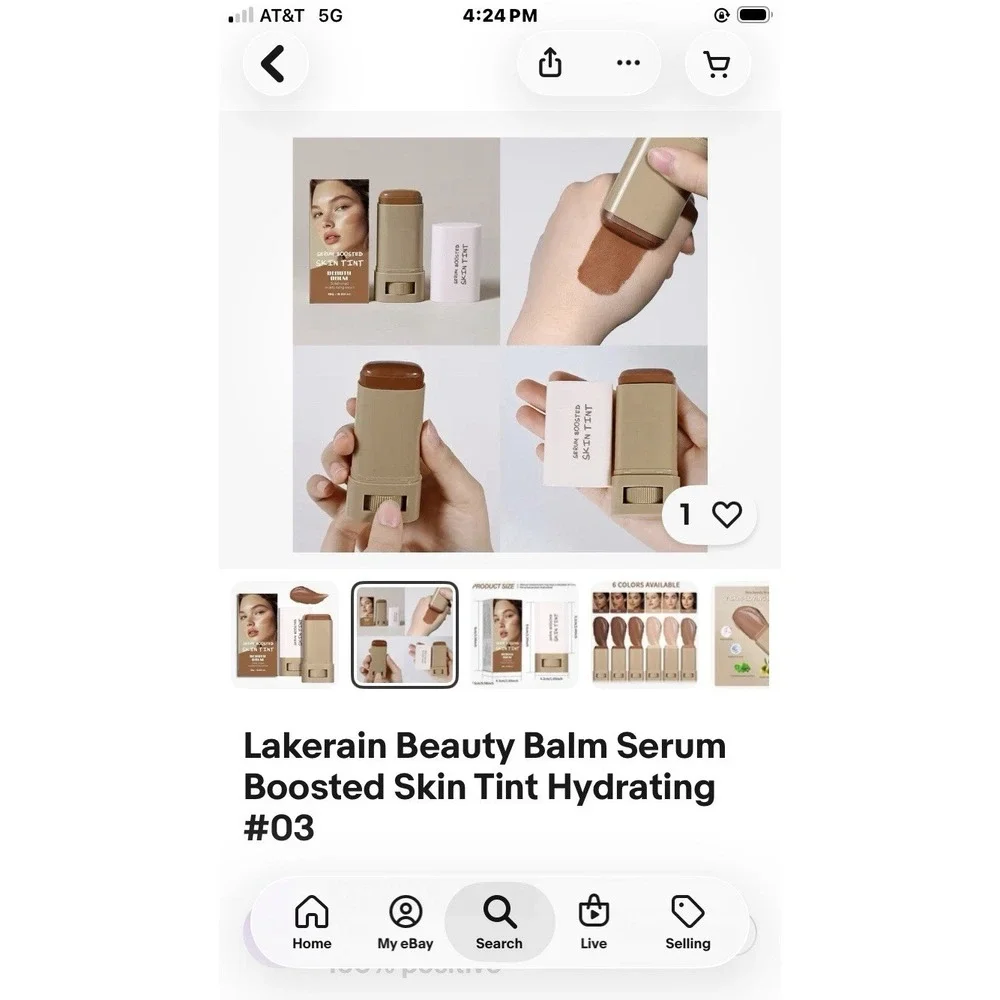 Lakerain Serum Boosted Skin Tint Beauty Balm Solid Tinted Moisturizing Serum #03